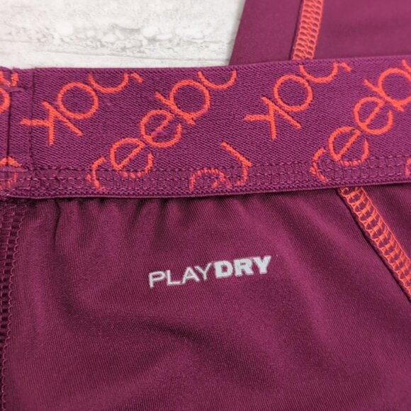 3/$20 Reebok Athletic Leggings Compression Workout Logo Contoured Gym Sporty - Picture 7 of 11